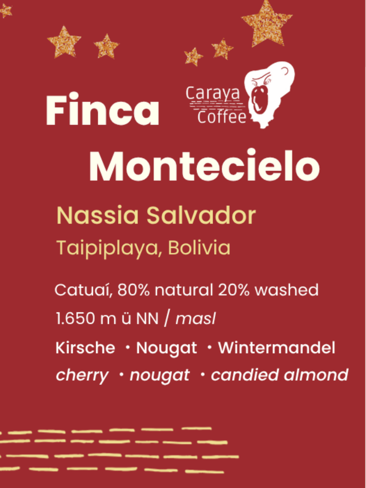 NOUGATTY I SOFT I DARK CHERRY / Organic Coffee Monte Cielo Winter Blend
