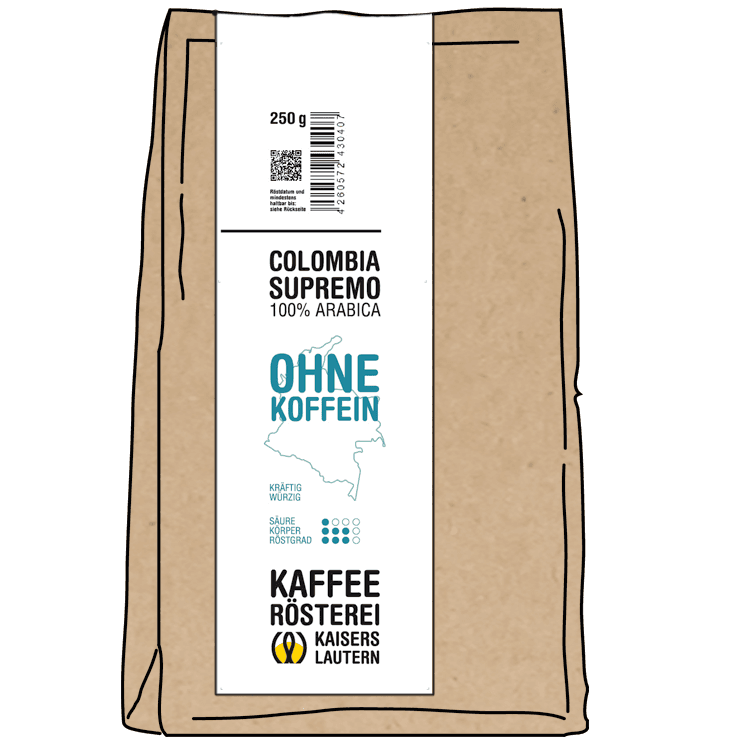 Kolumbien entkoffeiniert - Kaffee - Colombia Supremo Decaff